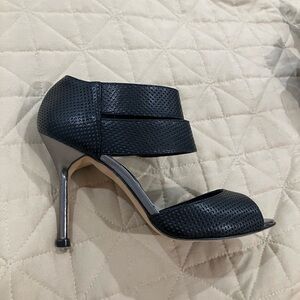 Manolo Blahnik Black Perforated Heels size 37.5